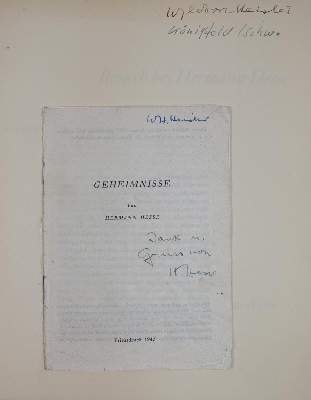Bild Nr.3: 143-1511 Besuch bei Hermann Hesse.: (Literatur und illustrierte Bücher 20.Jahrhundert - Alte Literatur in modernen Ausgaben)