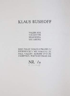 Bild Nr.2: 143-1524 Bushoff,K.: (Literatur und illustrierte Bücher 20.Jahrhundert - Alte Literatur in modernen Ausgaben)