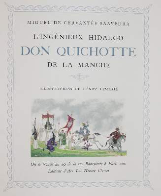 Bild Nr.2: 143-1528 Cervantes Saavedra,M.de.: (Literatur und illustrierte Bücher 20.Jahrhundert - Alte Literatur in modernen Ausgaben)