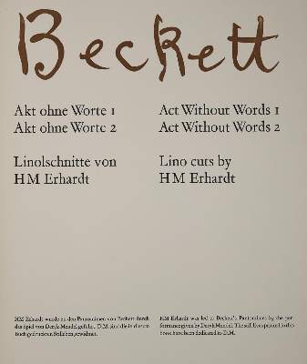 Bild Nr.2: 143-1561 Beckett,S.: (Erhardt)