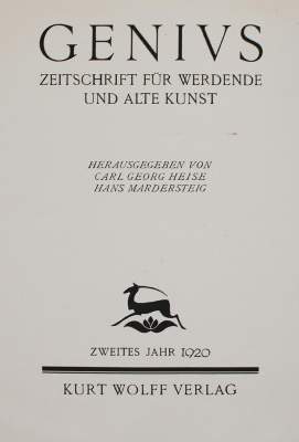 Bild Nr.1: 143-1584 Genius.: (Literatur und illustrierte Bücher 20.Jahrhundert - Alte Literatur in modernen Ausgaben)