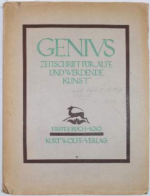 Bild Nr.1: 143-1585 Genius.: (Literatur und illustrierte Bücher 20.Jahrhundert - Alte Literatur in modernen Ausgaben)