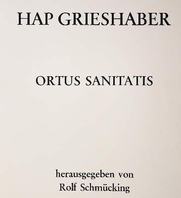 Bild Nr.1: 143-1600 Grieshaber,HAP.: (Literatur und illustrierte Bücher 20.Jahrhundert - Alte Literatur in modernen Ausgaben)