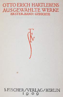 Bild Nr.1: 143-1609 Hartleben,O.E.: (Literatur und illustrierte Bücher 20.Jahrhundert - Alte Literatur in modernen Ausgaben)
