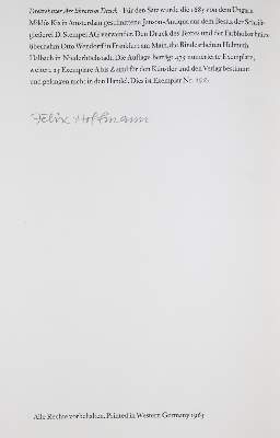 Bild Nr.2: 143-1619 Hoffmann,F.: (Literatur und illustrierte Bücher 20.Jahrhundert - Alte Literatur in modernen Ausgaben)