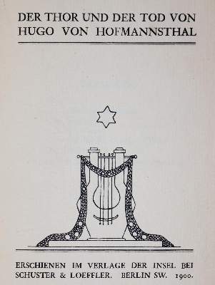 Bild Nr.1: 143-1621 Hofmannsthal,H.v.: (Literatur und illustrierte Bücher 20.Jahrhundert - Alte Literatur in modernen Ausgaben)