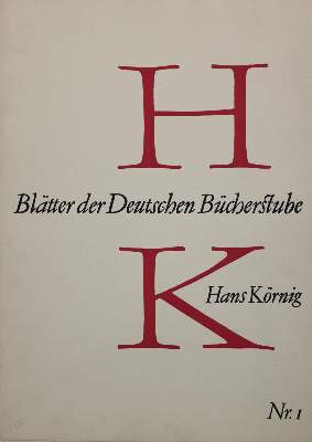 Bild Nr.1: 143-1644 Körnig,H.: (Literatur und illustrierte Bücher 20.Jahrhundert - Alte Literatur in modernen Ausgaben)