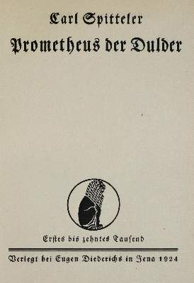 Bild Nr.1: 143-1743 Spitteler,C.: (Literatur und illustrierte Bücher 20.Jahrhundert - Alte Literatur in modernen Ausgaben)