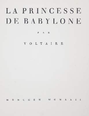 Bild Nr.4: 143-1764 Voltaire,(F.M.A.de).: (Literatur und illustrierte Bücher 20.Jahrhundert - Alte Literatur in modernen Ausgaben)