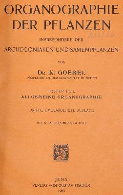 Bild Nr.1: 143-1788 Goebel,K.: (Botanik)