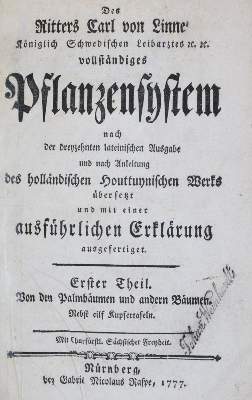 Bild Nr.1: 143-1797 Linné,C.v.: (Botanik)