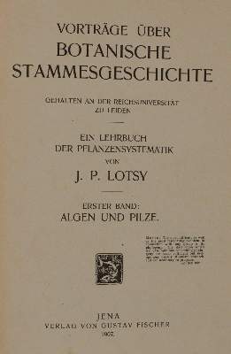 Bild Nr.1: 143-1800 Lotsy,J.P.: (Botanik)