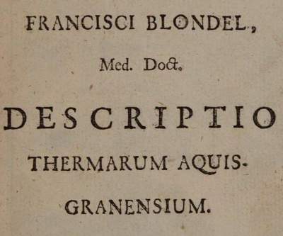 Bild Nr.1: 143-1823 Blondel,F.: (Medizin, Balneologie)
