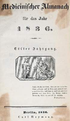 Bild Nr.1: 143-1846 Medicinischer Almanach: (Medizin)