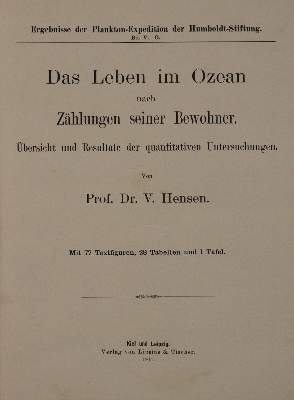 Bild Nr.1: 143-1875 Hensen,V.: (Zoologie)