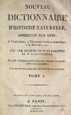 Bild Nr.1: 143-1886 Nouveau dictionnaire d'histoire naturelle,: (Zoologie)