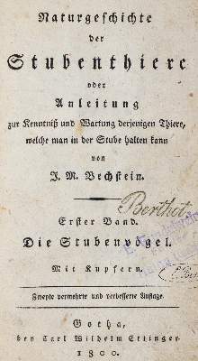 Bild Nr.1: 143-1898 Bechstein,J.M.: (Zoologie, Vögel)