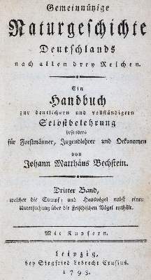 Bild Nr.1: 143-1899 Bechstein,J.M.: (Zoologie, Vögel)