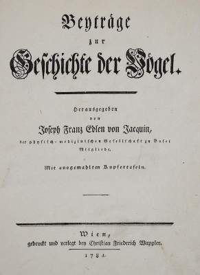 Bild Nr.1: 143-1906 Jacquin,J.F.v.: (Zoologie, Vögel)