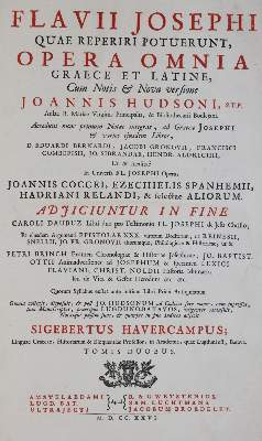 Bild Nr.2: 143-192 Josephus,F.: (Alte Drucke, Handschriften und Theologie)