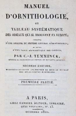 Bild Nr.1: 143-1929 Temminck,C.J.: (Zoologie, Vögel)