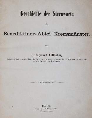 Bild Nr.1: 143-1945 Fellöcker,S.: (Verschiedene Gebiete - Varia, Astronomie, Österreich)