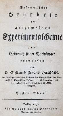 Bild Nr.1: 143-1958 Hermbstädt,S.F.: (Verschiedene Gebiete - Varia, Chemie)
