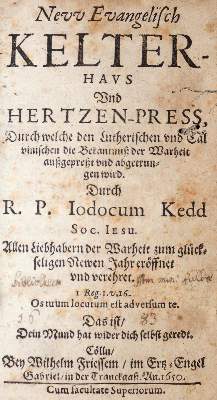 Bild Nr.1: 143-196 Kedd,J.: (Alte Drucke, Handschriften und Theologie)