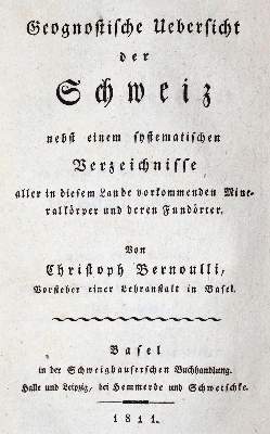 Bild Nr.1: 143-1978 Bernoulli,C.: (Verschiedene Gebiete - Varia, Geologie - Mineralogie u. Paläontologie)