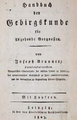 Bild Nr.1: 143-1980 Brunner,J.: (Verschiedene Gebiete - Varia, Geologie - Mineralogie u. Paläontologie)