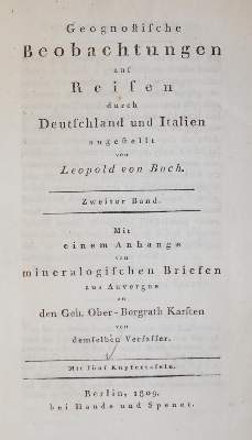 Bild Nr.1: 143-1981 Buch,L.v.: (Verschiedene Gebiete - Varia, Geologie - Mineralogie u. Paläontologie)