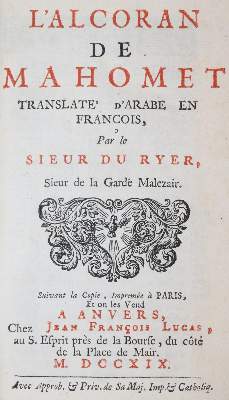 Bild Nr.1: 143-199 L'Alcoran de Mahomet.: (Koran)