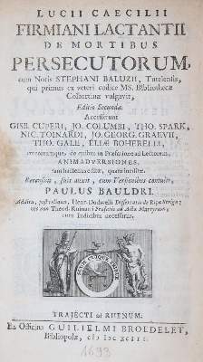 Bild Nr.1: 143-200 Lactantius,L.C.F.: (Alte Drucke, Handschriften und Theologie)
