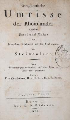 Bild Nr.1: 143-2000 Oeynhausen,C.v. u.a.: (Verschiedene Gebiete - Varia, Geologie - Mineralogie u. Paläontologie, Rheinlande)