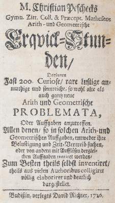 Bild Nr.1: 143-2026 Pescheck,C.: (Verschiedene Gebiete - Varia, Mathematik)