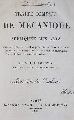 Bild Nr.1: 143-2029 Borgnis,G.A.: (Verschiedene Gebiete - Varia, Mechanik)
