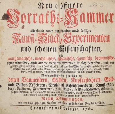 Bild Nr.1: 143-2035 Neu eröffnete Vorraths-Kammer: (Verschiedene Gebiete - Varia)