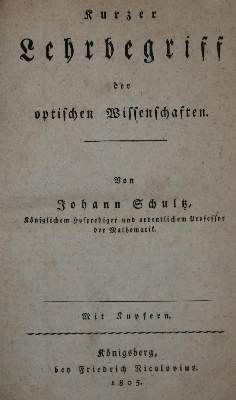 Bild Nr.1: 143-2038 Schultz,J.F.: (Verschiedene Gebiete - Varia, Optik)