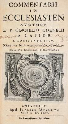 Bild Nr.1: 143-204 Lapide,C. (d.i. C.van den Steen).: (Alte Drucke, Handschriften und Theologie)
