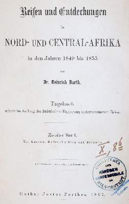 Bild Nr.1: 143-2077 Barth,H.: (Afrika)