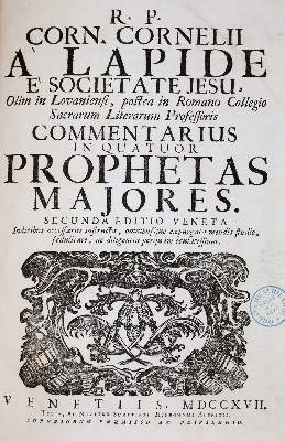 Bild Nr.1: 143-208 Lapide,C. (d.i. C.van den Steen).: (Alte Drucke, Handschriften und Theologie)