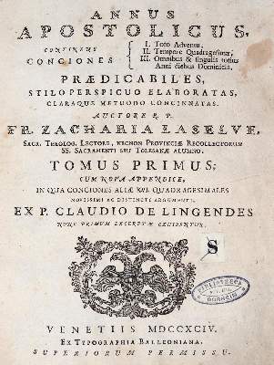Bild Nr.1: 143-213 Laselve,Z.: (Alte Drucke, Handschriften und Theologie)