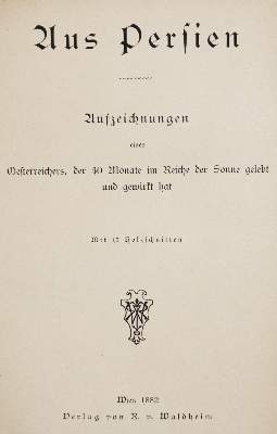 Bild Nr.1: 143-2140 (Riederer vom Dachsberg,G.).: (Asien, Persien)