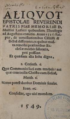 Bild Nr.1: 143-225 Luther,M.: (Alte Drucke, Handschriften und Theologie)