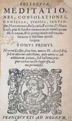 Bild Nr.1: 143-226 Luther,M.: (Alte Drucke, Handschriften und Theologie)