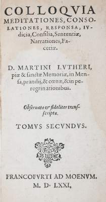 Bild Nr.2: 143-226 Luther,M.: (Alte Drucke, Handschriften und Theologie)