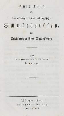 Bild Nr.1: 143-2265 Knapp,(G.).: (Deutschland, Württemberg)