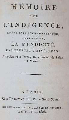 Bild Nr.1: 143-2289 Memoire sur l'Indigence,: (Frankreich)