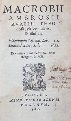 Bild Nr.1: 143-230 Macrobius,A.A.T.: (Alte Drucke, Handschriften und Theologie)