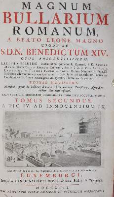 Bild Nr.1: 143-232 Magnum Bullarium Romanum,: (Alte Drucke, Handschriften und Theologie)